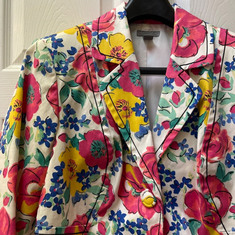 Vintage Investments Blazer 16W Bold Floral Coquette‎ Cottagecore 80s 90s